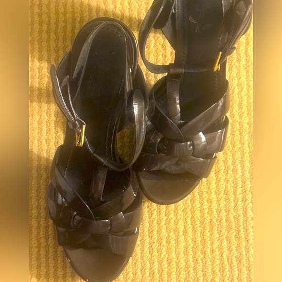 YSL Limited Edition Stingray Pebble Tribute Platform 👠 Sz 37 Excellent Condition - Picture 10 of 15